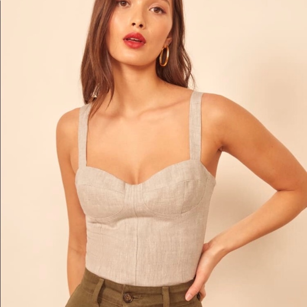NWT Reformation Libra Top Oatmeal